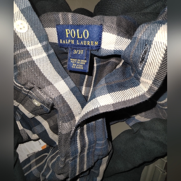 NWT Ralph Lauren Boys hooded plaid button down shirt jacket. - Picture 5 of 8